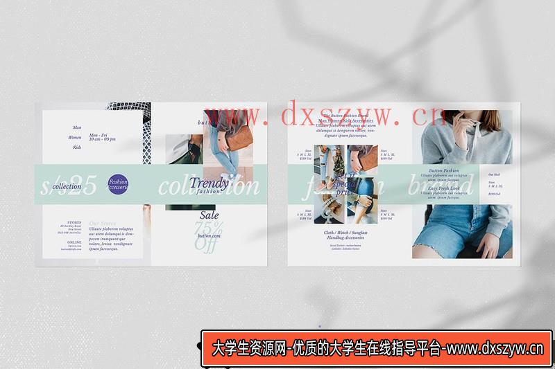 图片[3]-[促销海报]时装店宣传推广双折小册子PSD模板FashionStoreBifoldBrochure-大学生资源网