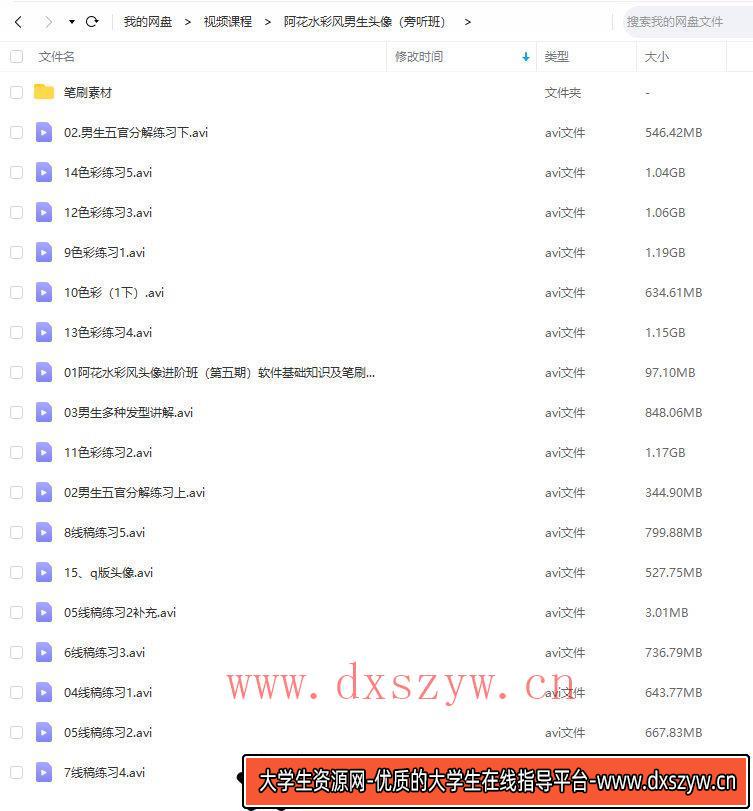 图片[2]-阿花水彩风男生头像ipad插画课2022年1月【画质不错有笔刷】-大学生资源网