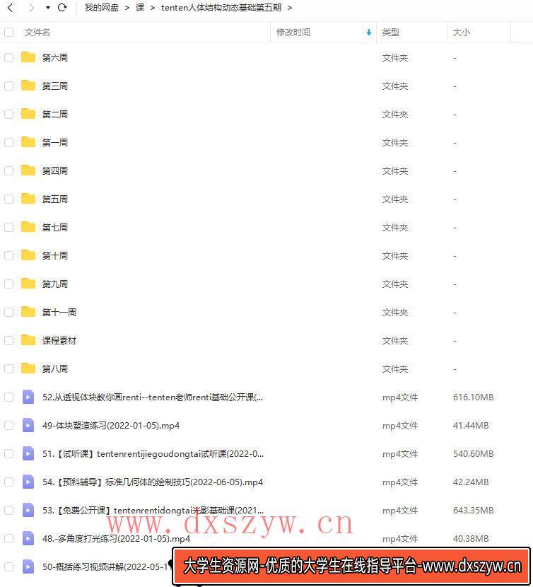 tenten云2022年人体结构动态基础第五期【画质高清有课件没笔刷】-大学生资源网