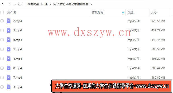 沉2022人体基础与动态强化专题【画质不错只有视频】-大学生资源网