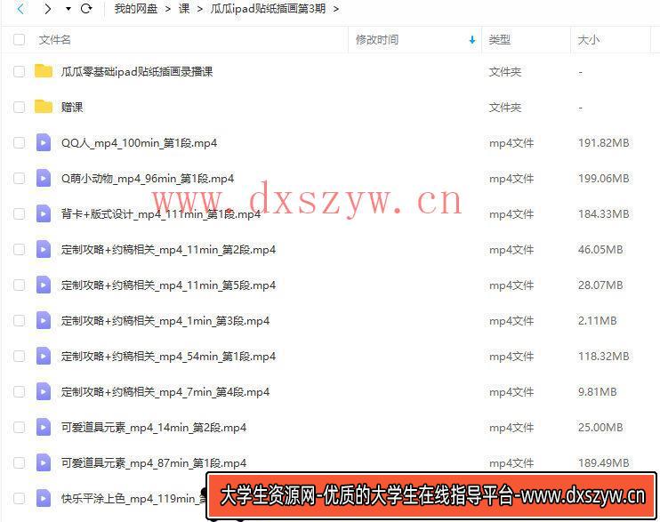 瓜瓜老师ipad贴纸插画课第3期【画质不错只有视频】-大学生资源网