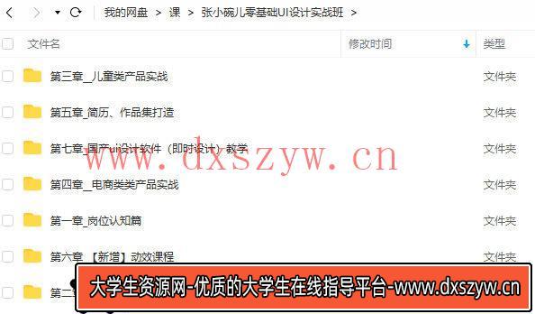 张小碗儿2022零基础UI设计实战班第1期【画质高清只有视频】-大学生资源网
