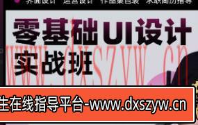 张小碗儿2022零基础UI设计实战班第1期【画质高清只有视频】-大学生资源网