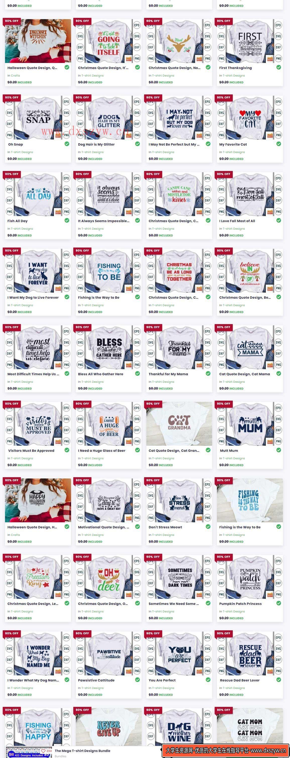 图片[7]-标签标贴420+巨型T恤设计矢量套装 The Mega T-shirt Designs Bundle-大学生资源网