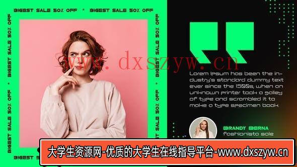 时装销售宣传片PR模版 Futuristic Fashion Sale Promo MOGRT-大学生资源网