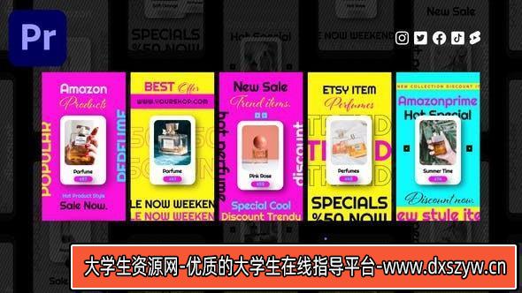 网购电商产品推广导流模版 Online Shopping Instagram Stories-大学生资源网