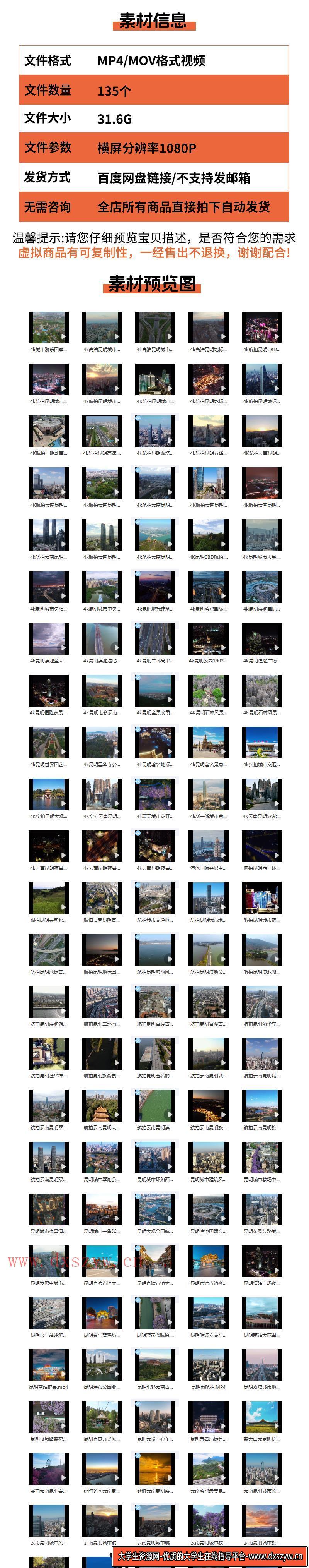 图片[2]-昆明城市风光建筑夜景全景地标CBD旅游风景点双塔航拍短视频素材-大学生资源网