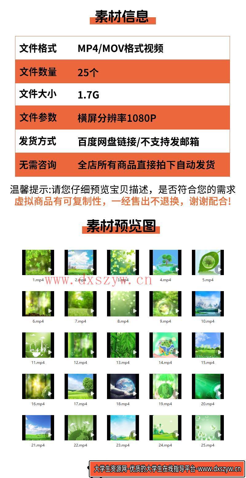 图片[2]-绿色环保环境保护地球清新家园城市低碳公益舞台背景LED视频素材-大学生资源网
