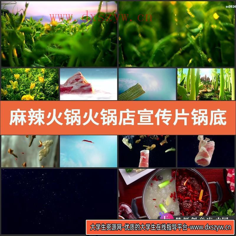 麻辣火锅 火锅店宣传片 锅底枸杞高汤金针菇高清实拍视频素材-大学生资源网