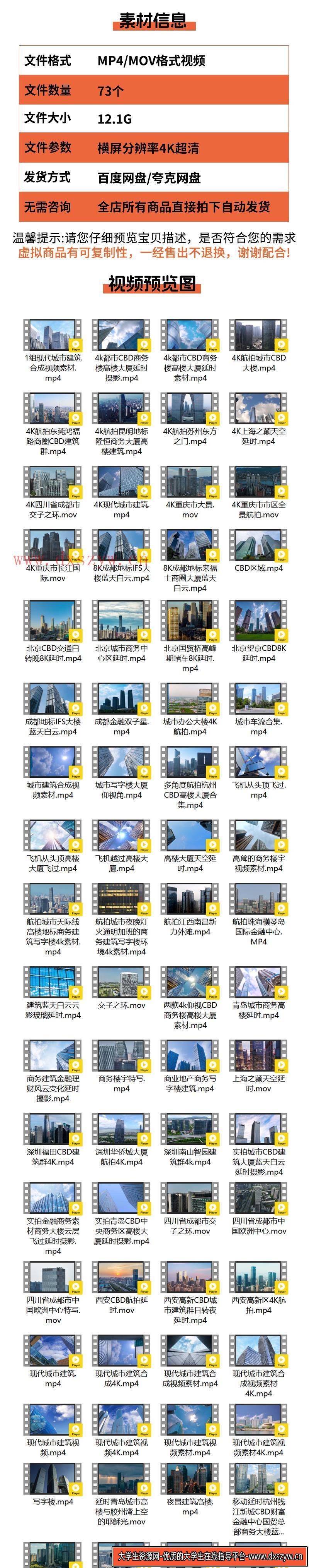 图片[2]-现代城市写字楼高楼大厦建筑CBD商务都市航拍延时剪辑短视频素材-大学生资源网