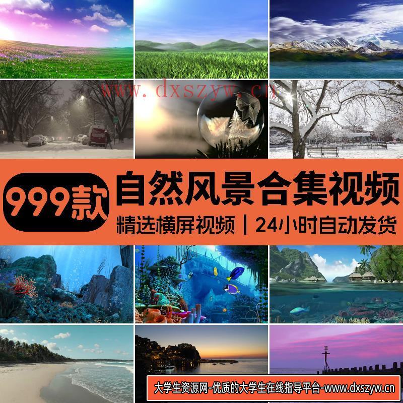 大海背景自然风光治愈系风景素材高清唯美无声无字幕无水印短视频-大学生资源网