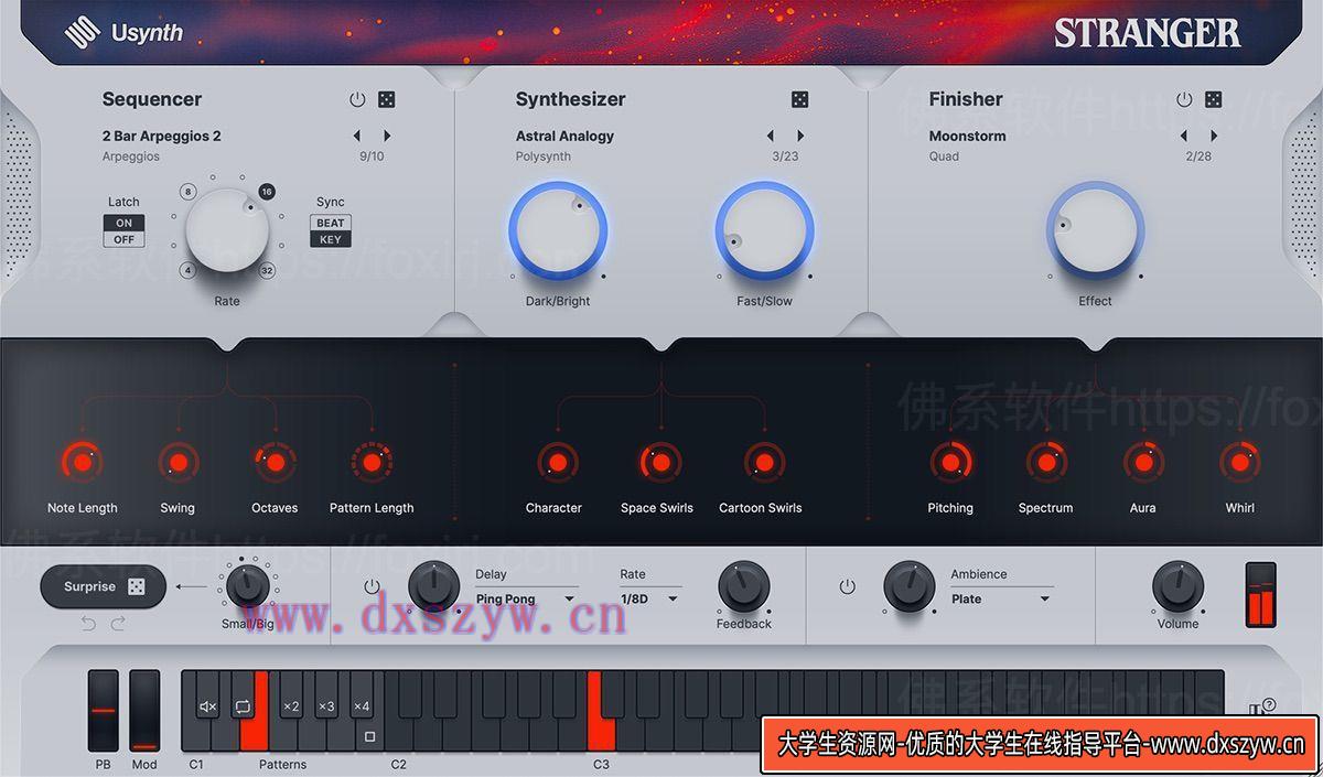 UJAM Usynth STRANGER 1.0.0 神秘黑色声音模拟插件-大学生资源网